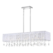 CWI Lighting Water Drop 17 Light Metal Chandelier with Drum Shade in Chrome