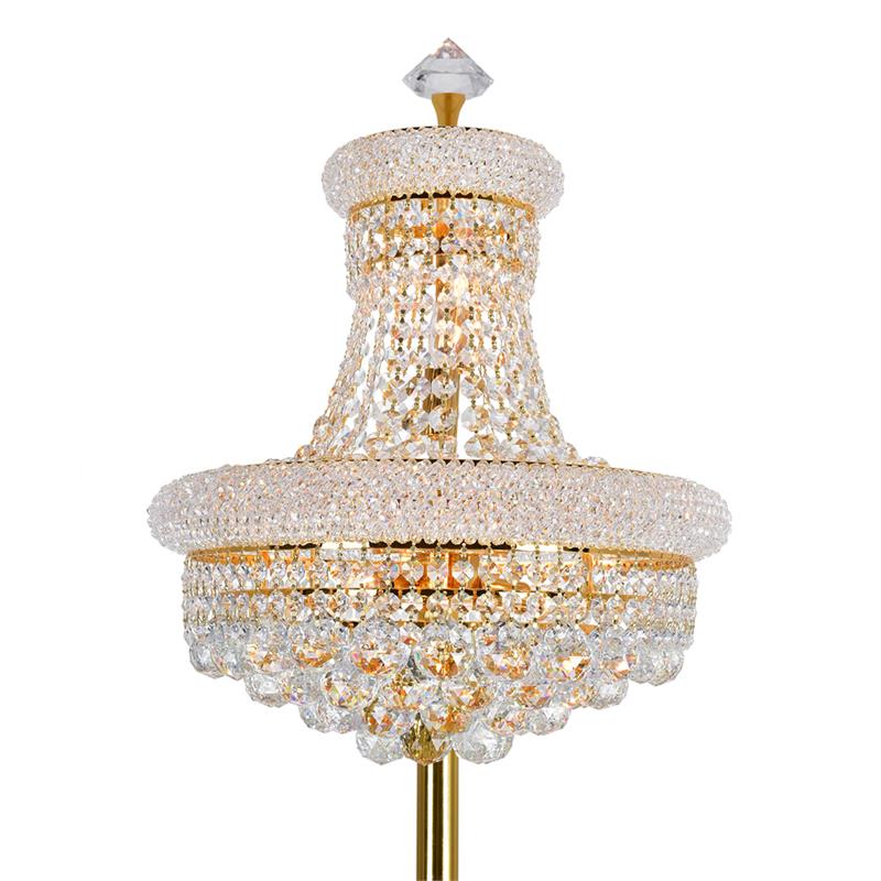 CWI Lighting Empire 8 Light Transitional Metal Floor Lamp in Gold