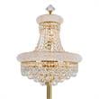 CWI Lighting Empire 8 Light Transitional Metal Floor Lamp in Gold