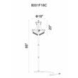 CWI Lighting Empire 8 Light Transitional Metal Floor Lamp in Gold
