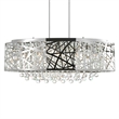 CWI Lighting Eternity8 Light Drum Shade Metal Chandelier in Chrome