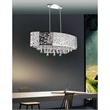 CWI Lighting Eternity8 Light Drum Shade Metal Chandelier in Chrome