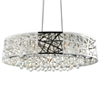 CWI Lighting Eternity8 Light Drum Shade Metal Chandelier in Chrome