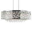 CWI Lighting Eternity8 Light Drum Shade Metal Chandelier in Chrome