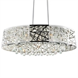 CWI Lighting Eternity8 Light Drum Shade Metal Chandelier in Chrome