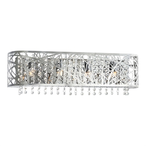 CWI Lighting Eternity 4 Light Contemporary Metal Vanity Light in Chrome