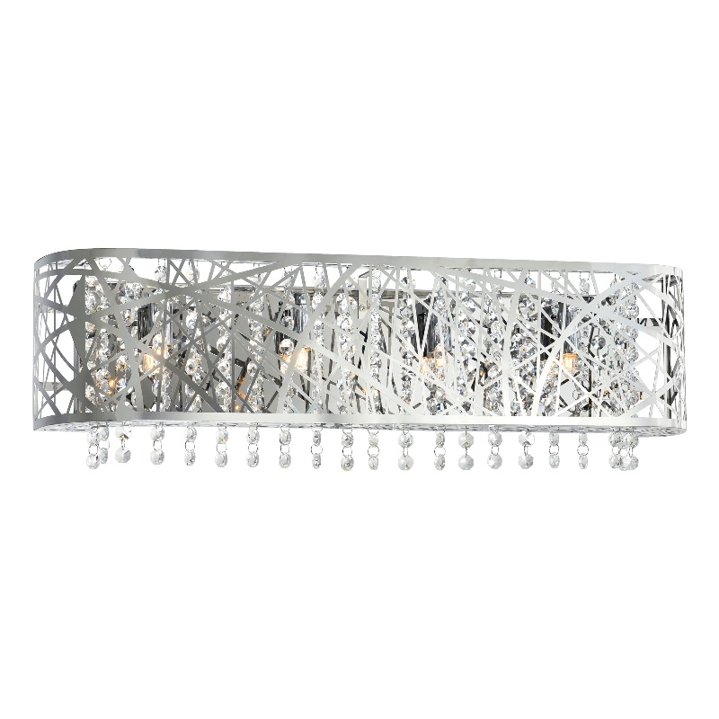 CWI Lighting Eternity 4 Light Contemporary Metal Vanity Light in Chrome