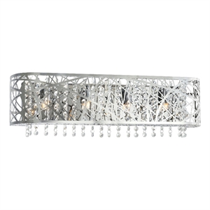 CWI Lighting Eternity 4 Light Contemporary Metal Vanity Light in Chrome