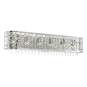 CWI Lighting Eternity 6 Light Contemporary Metal Vanity Light in Chrome