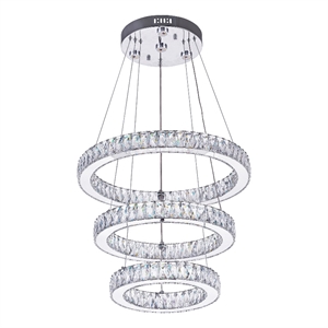 CWI Lighting Florence Transitional Metal LED Chandelier in Chrome