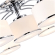 CWI Lighting Frosted 5 Light Drum Shade Metal Flush Mount in Chrome