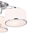 CWI Lighting Frosted 5 Light Drum Shade Metal Flush Mount in Chrome