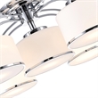 CWI Lighting Frosted 5 Light Drum Shade Metal Flush Mount in Chrome