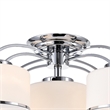 CWI Lighting Frosted 5 Light Drum Shade Metal Flush Mount in Chrome
