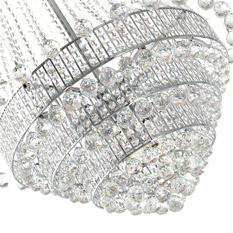 CWI Lighting Hallway32 Light Transitional Metal Flush Mount in Chrome