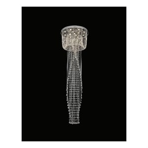 CWI Lighting Hallway 13 Light Transitional Metal Flush Mount in Chrome