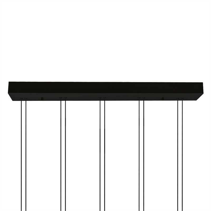 CWI Lighting Hoops 5 Light Contemporary Metal LED Chandelier in Black