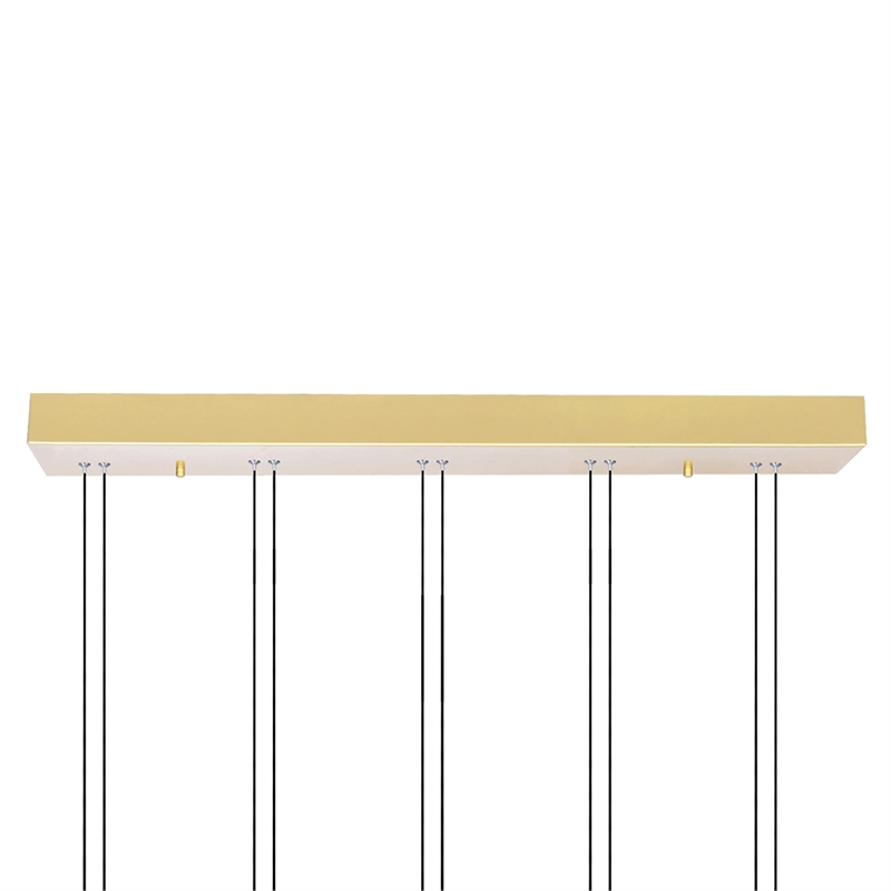 CWI Lighting Hoops 5 Light Contemporary Metal LED Chandelier in Satin Gold