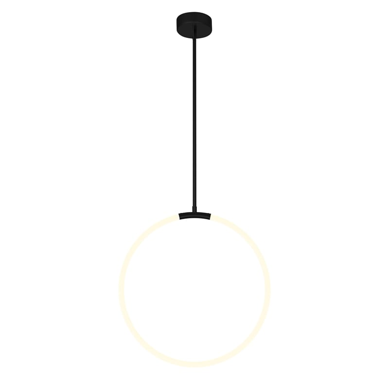 CWI Lighting Hoops 1 Light Contemporary Metal LED Chandelier in Black