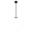 CWI Lighting Hoops 1 Light Contemporary Metal LED Chandelier in Black