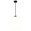 CWI Lighting Hoops 1 Light Contemporary Metal LED Chandelier in Black