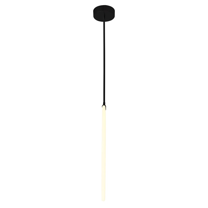 CWI Lighting Hoops 1 Light Contemporary Metal LED Chandelier in Black