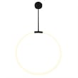 CWI Lighting Hoops 1 Light Contemporary Metal LED Chandelier in Black