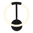 CWI Lighting Hoops 1 Light Contemporary Metal LED Wall Sconce in Black