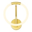 CWI Lighting Hoops 1 Light Contemporary Metal LED Wall Sconce in Satin Gold