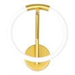 CWI Lighting Hoops 1 Light Contemporary Metal LED Wall Sconce in Satin Gold