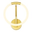 CWI Lighting Hoops 1 Light Contemporary Metal LED Wall Sconce in Satin Gold