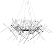 CWI Lighting Icicle 12 Light Contemporary Metal Chandelier in Chrome