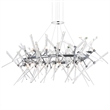 CWI Lighting Icicle 12 Light Contemporary Metal Chandelier in Chrome