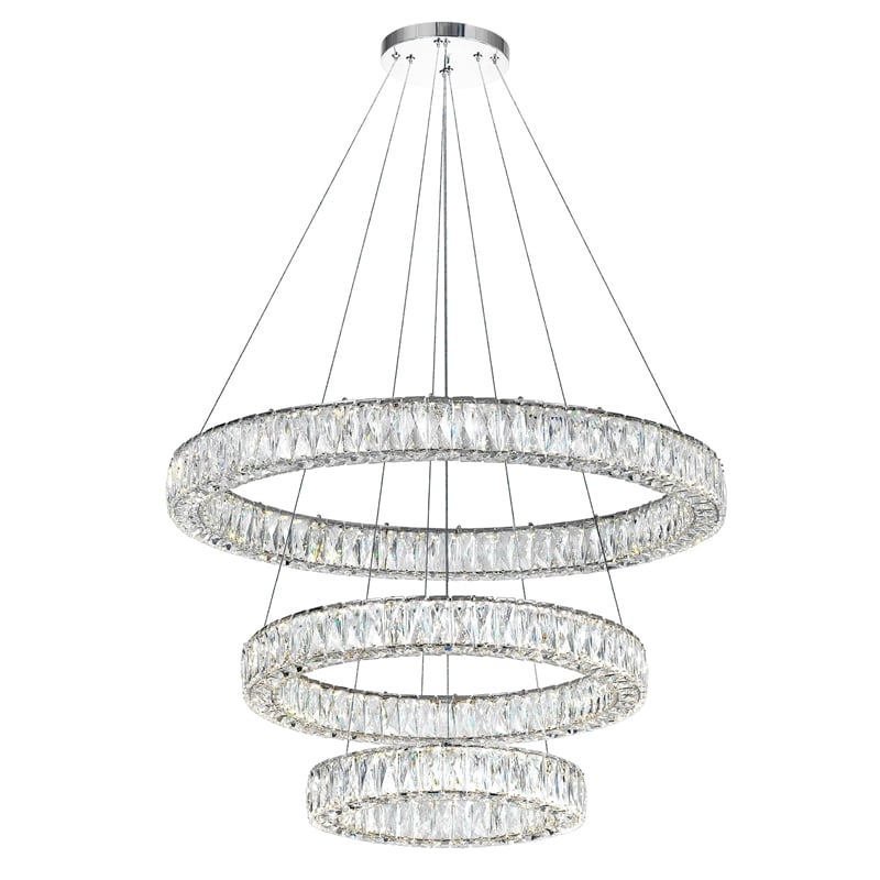CWI Lighting MadelineContemporary Metal LED Integrated Chandelier in Chrome