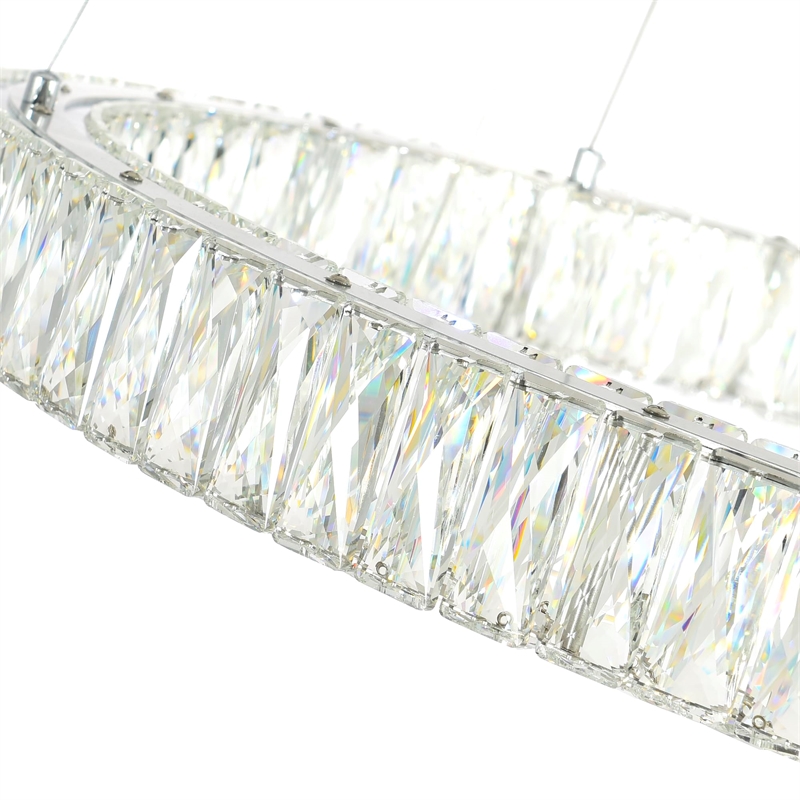CWI Lighting MadelineContemporary Metal LED Integrated Chandelier in Chrome