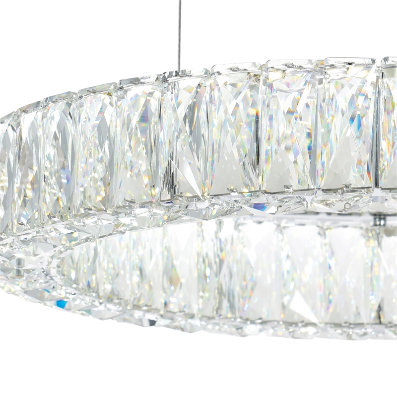 CWI Lighting MadelineContemporary Metal LED Integrated Chandelier in Chrome