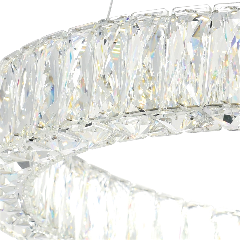 CWI Lighting MadelineContemporary Metal LED Integrated Chandelier in Chrome