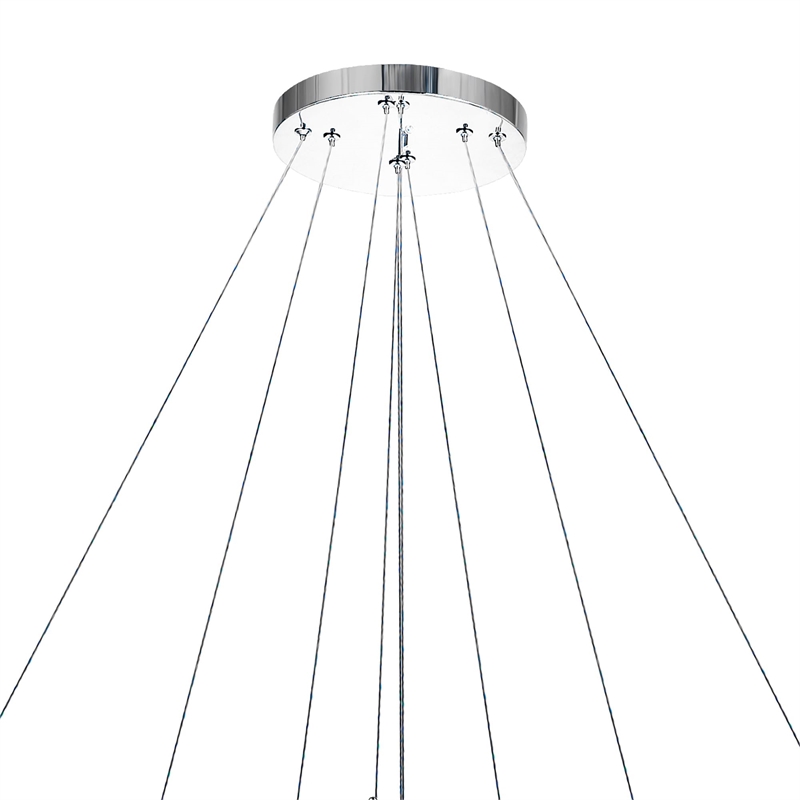 CWI Lighting MadelineContemporary Metal LED Integrated Chandelier in Chrome