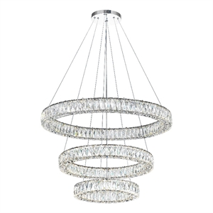 CWI Lighting MadelineContemporary Metal LED Integrated Chandelier in Chrome