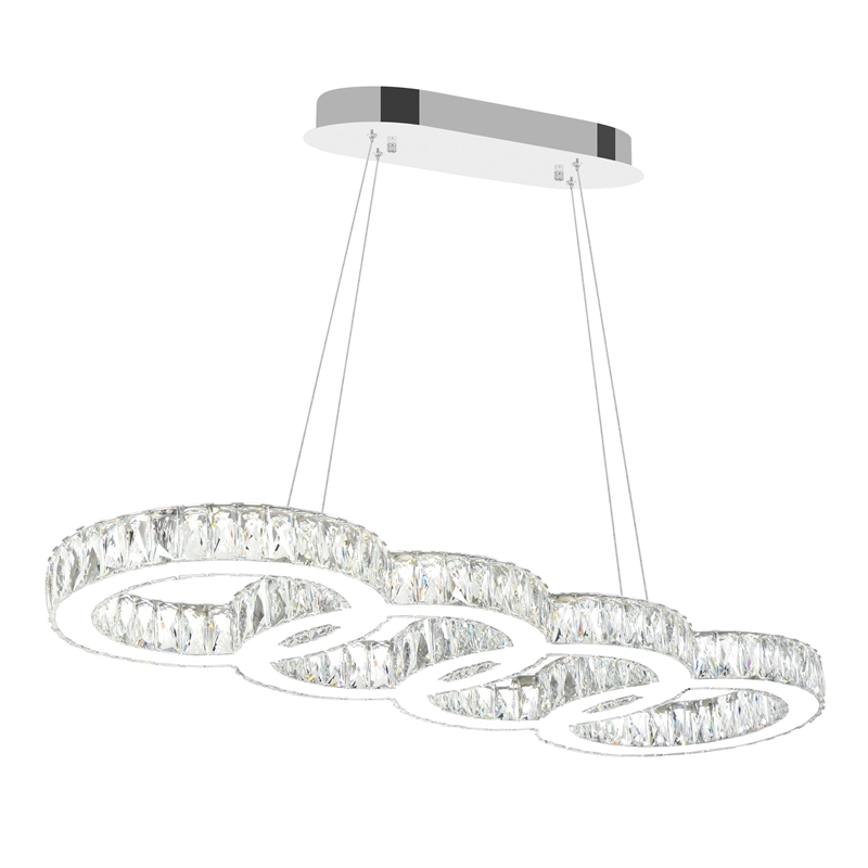 CWI Lighting MilanTransitional Metal LED Chandelier in Chrome
