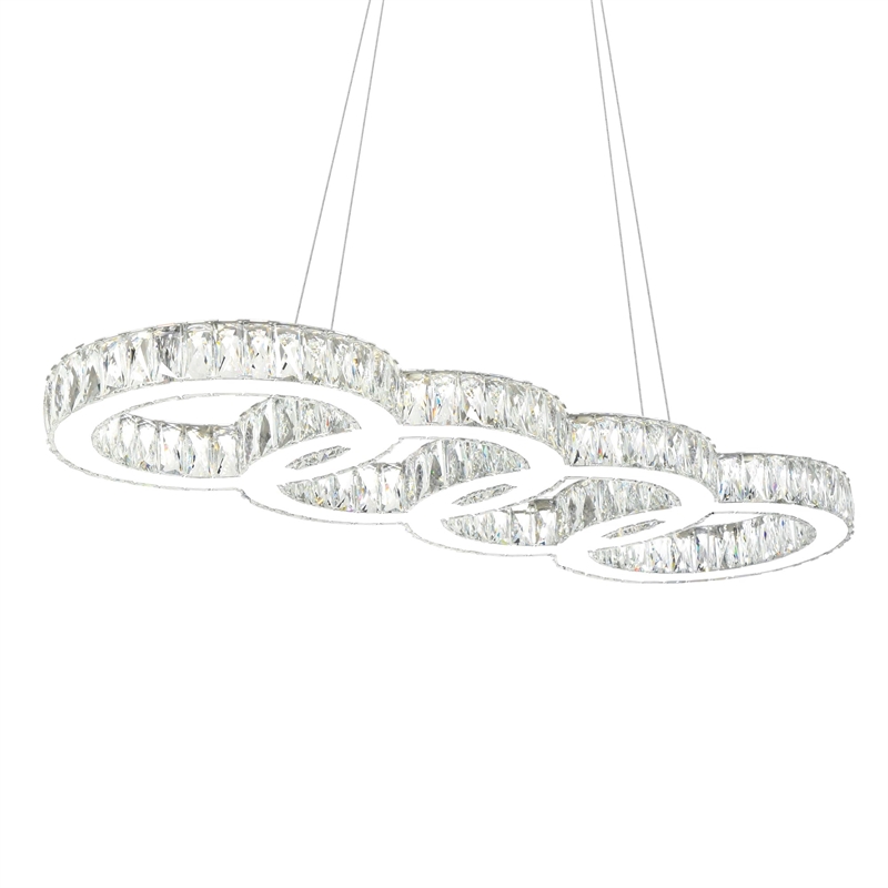 CWI Lighting MilanTransitional Metal LED Chandelier in Chrome