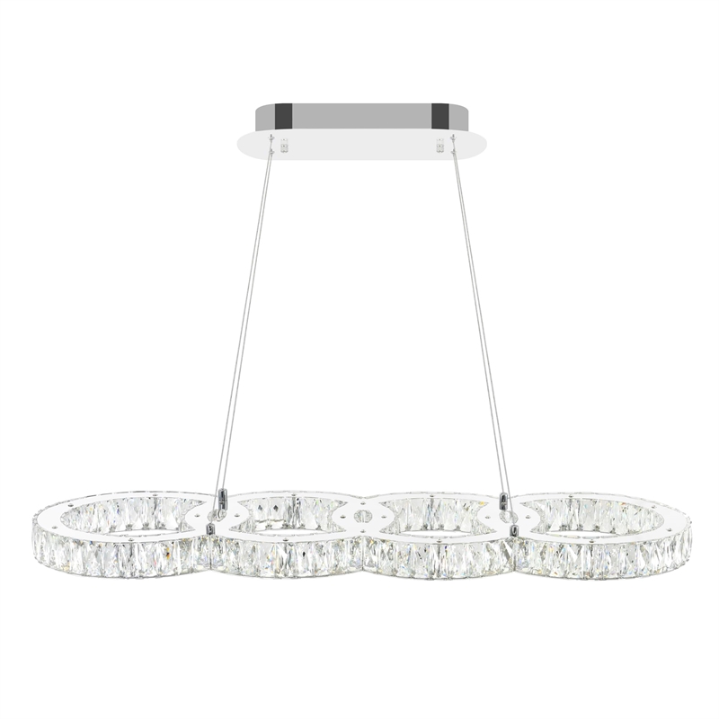 CWI Lighting MilanTransitional Metal LED Chandelier in Chrome
