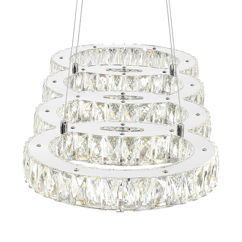 CWI Lighting MilanTransitional Metal LED Chandelier in Chrome