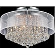 CWI Lighting Radiant 12 Light Drum Shade Metal Flush Mount in Chrome