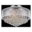 CWI Lighting Radiant 12 Light Drum Shade Metal Flush Mount in Chrome