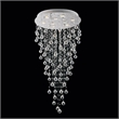 CWI Lighting Rain Drop 9 Light Metal Indoor Flush Mount in Chrome