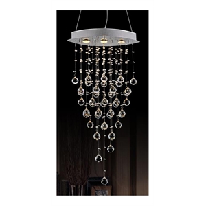 CWI Lighting Robin 3 Light Down Transitional Metal Chandelier in Chrome