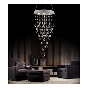 CWI Lighting Robin 3 Light Down Transitional Metal Chandelier in Chrome