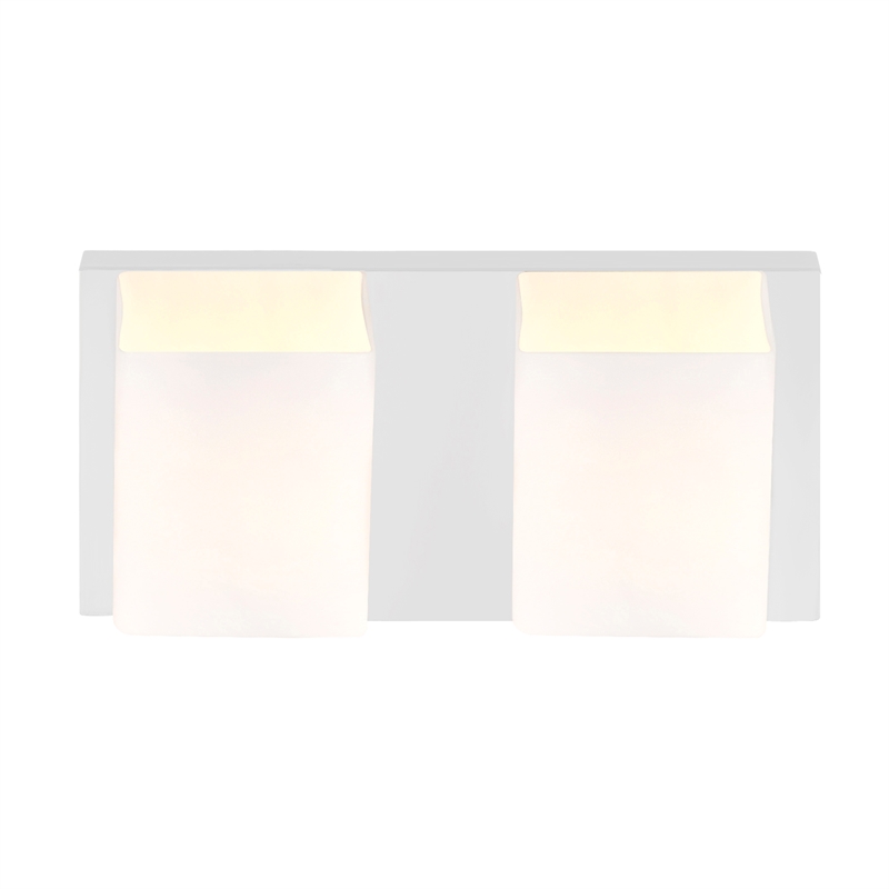 CWI Lighting 2 Light Contemporary Metal Vanity Light in Satin Nickel