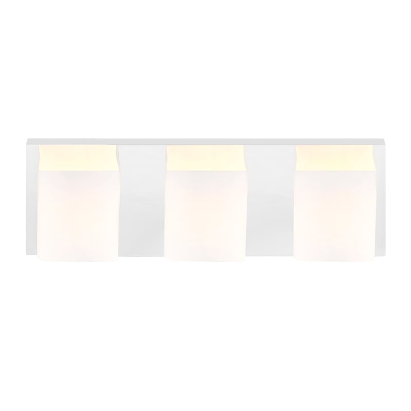 CWI Lighting 3 Light Contemporary Metal Vanity Light in Satin Nickel